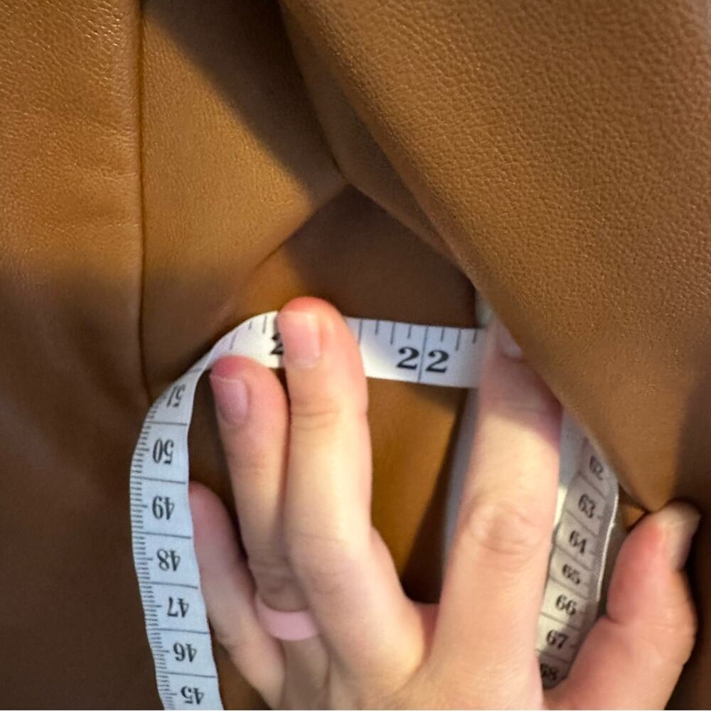 Rebecca Minkoff Brown Faux Leather Jacket XL - Picture 12 of 16